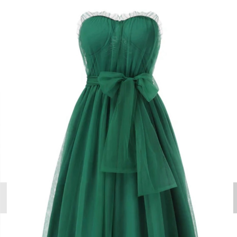 1940S SOLID MESH TUBE HOCO DRESS 💚